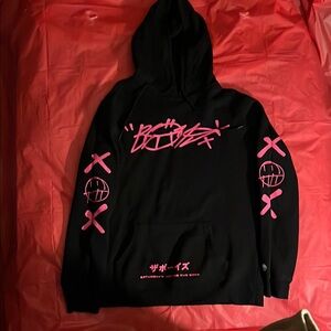 “The boys” pink graphic hoodie